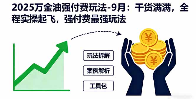 2025万金油强付费玩法-9月:干货满满,全程实操起飞,强付费最强玩法-52项目站