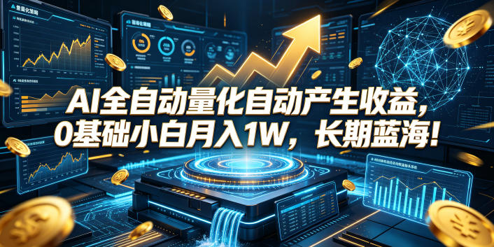 AI全自动量化自动产生收益,0基础小白月入1W,长期蓝海!【揭秘】-52项目站