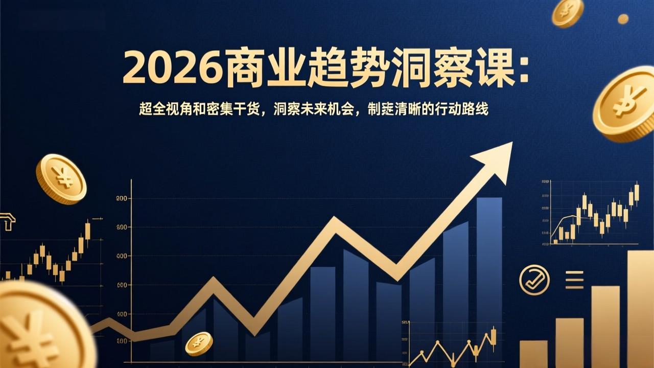 2026商业趋势洞察课：超全视角和密集干货，洞察未来机会，制定清晰的行动路线-52项目站