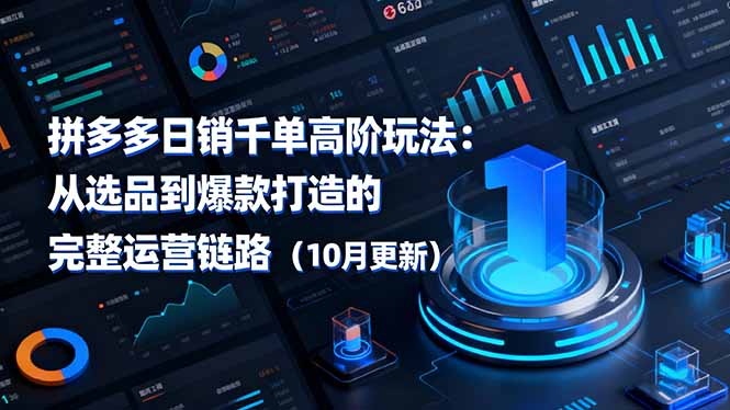拼多多日销千单高阶玩法：从选品到爆款打造的完整运营链路(10月更新-52项目站