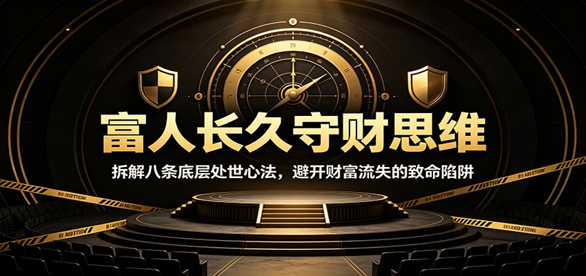 富人长久守财思维：拆解八条底层处世心法，避开财富流失的致命陷阱-52项目站