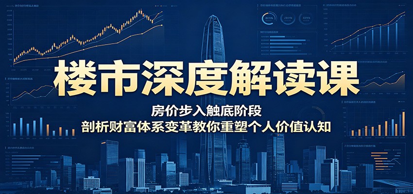 楼市深度解读课:房价步入触底阶段,剖析财富体系变革教你重塑个人价值认知-52项目站