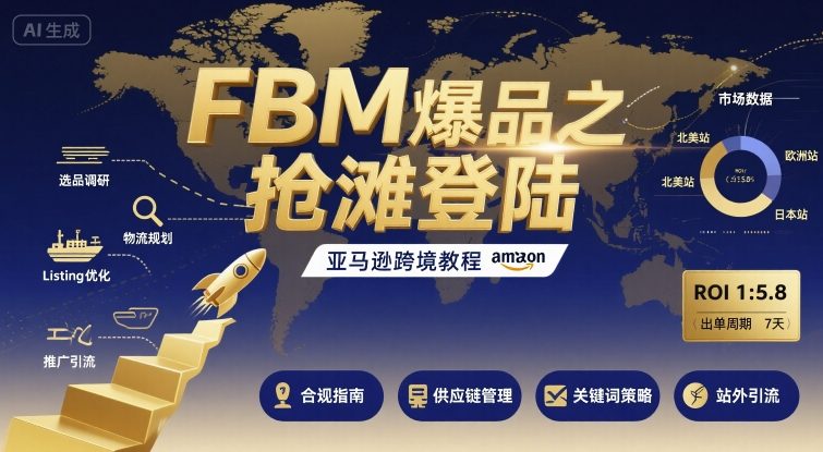 FBM爆品之抢滩登陆-亚马逊跨境教程-52项目站
