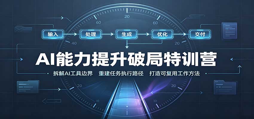 AI能力提升破局特训营：掌握AI交互逻辑，内容创作，搭建工作流-52项目站