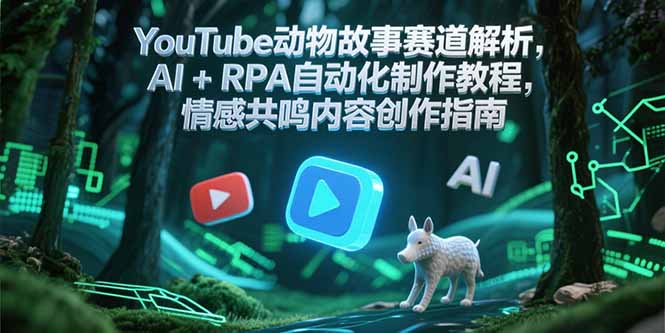 YouTube动物故事赛道解析，AI+RPA自动化制作教程，情感共鸣内容创作指南-52项目站