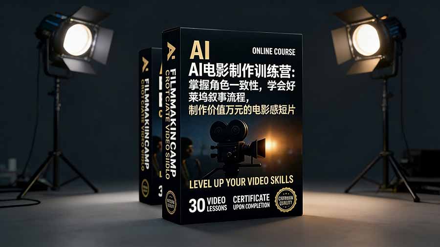 AI电影制作训练营：掌握角色一致性，学会好莱坞叙事流程，制作价值万元的电影感短片-52项目站