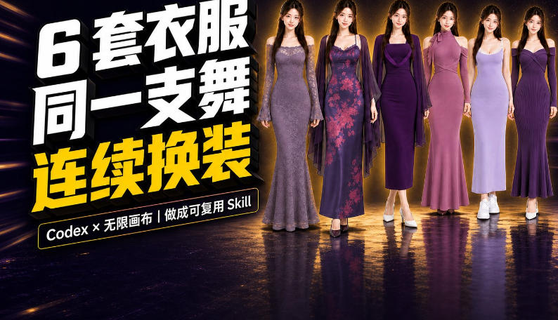 同一支舞，6套衣服按顺序切换：我把服装换装视频做成了一个Skill-52项目站