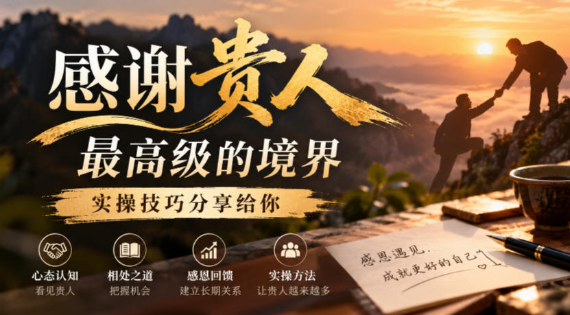 某公众号付费文章:感谢贵人最高级的境界,实操技巧分享给你-52项目站
