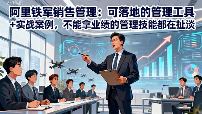 阿里铁军销售管理：可落地的管理工具+实战案例，不能拿业绩的管理都在扯淡-52项目站