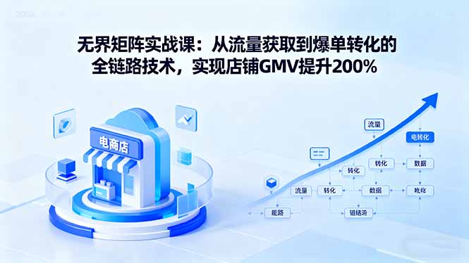 无界矩阵实战课：从流量获取到爆单转化的全链路技术，实现店铺GMV提升200%-52项目站