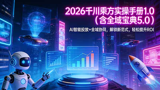 2026 千川乘方实操手册 1.0(含全域宝典 5.0-52项目站