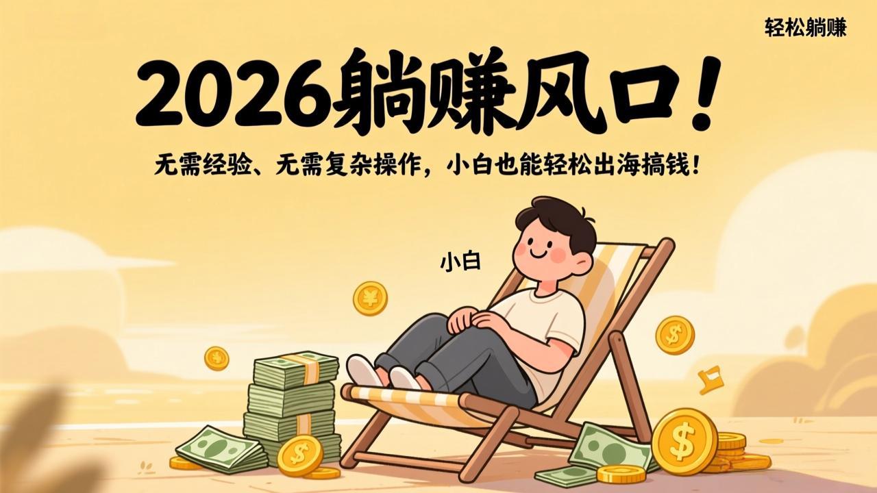 2026躺赚风口！无需经验、无需复杂操作，小白也能轻松出海搞钱！-52项目站