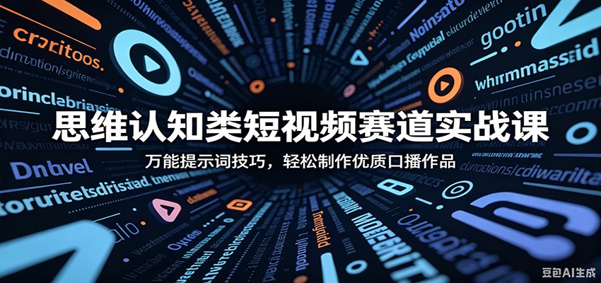 思维认知类短视频赛道实战课：万能提示词技巧，轻松制作优质口播作品-52项目站