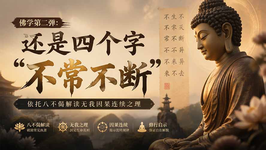 付费文章：佛学第二弹：还是四个字“不常不断”依托八不偈解读无我因果连续之理-52项目站