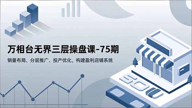 万相台无界三层操盘课-75期，销量布局、分层推广、投产优化，构建盈利店铺系统-52项目站