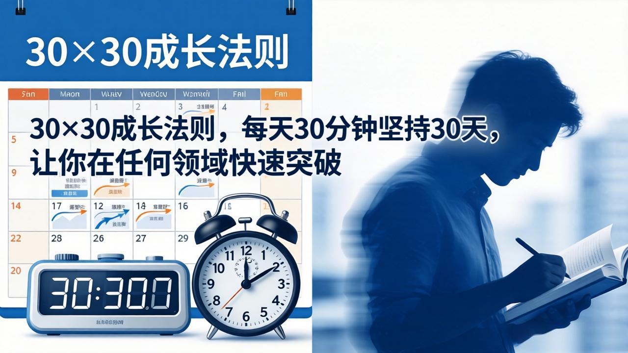 付费文章：30×30成长法则，每天30分钟坚持30天，让你在任何领域快速突破-52项目站