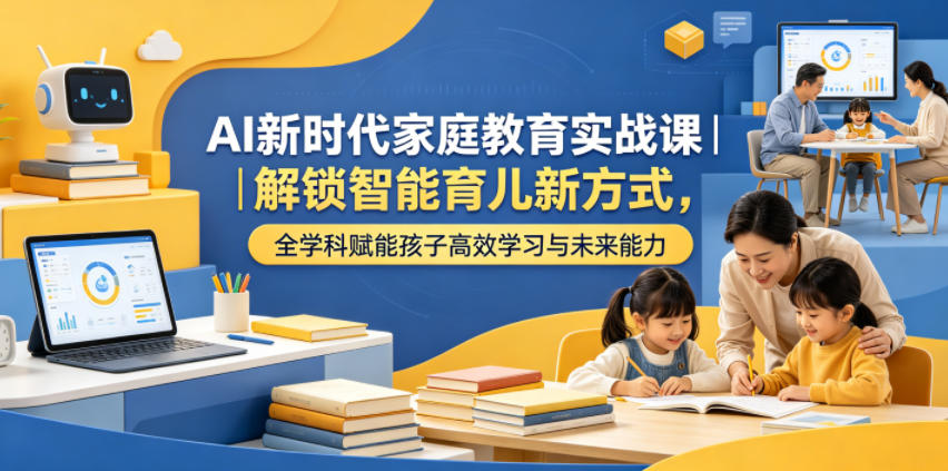 AI新时代家庭教育实战课|解锁智能育儿新方式,全学科赋能孩子高效学习与未来能力-52项目站