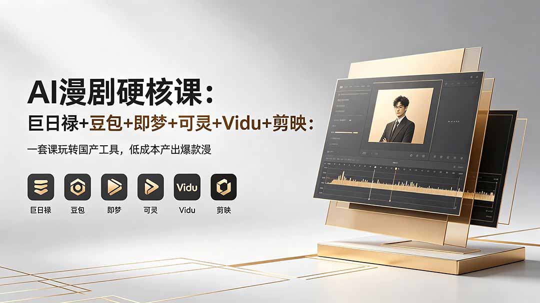 AI漫剧硬核课：巨日禄+豆包+即梦+可灵+Vidu+剪映：一套课玩转国产工具，低成本产出爆款漫剧-52项目站