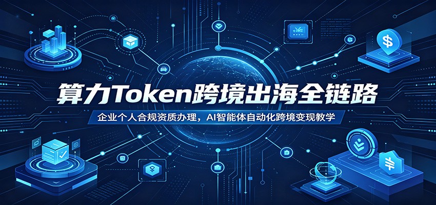 算力Token跨境出海全链路：企业个人合规资质办理，AI智能体自动化跨境变现教学-52项目站