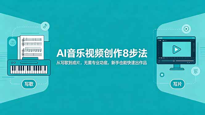 AI音乐视频创作8步法：从写歌到成片，无需专业功底，新手也能快速出作品-52项目站