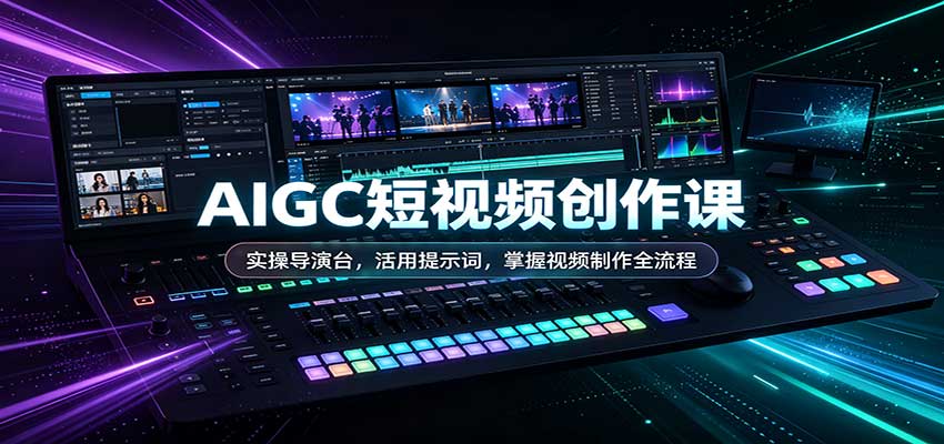 AIGC短视频创作课：实操导演台，活用提示词，掌握视频制作全流程-52项目站
