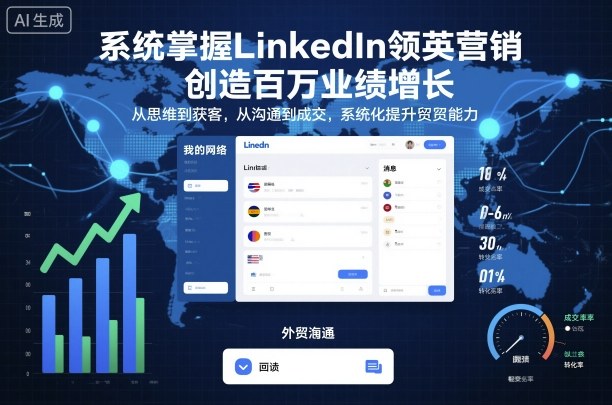 系统掌握LinkedIn领英营销，创造百万业绩增长，从思维到获客，从沟通到成交，系统化提升外贸能力-52项目站
