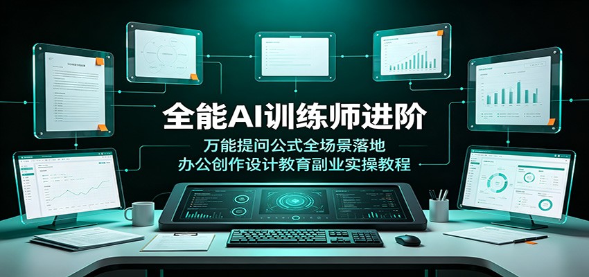全能AI训练师进阶：万能提问公式全场景落地，办公创作设计教育副业实操教程-52项目站