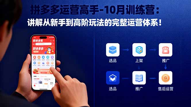 拼多多运营高手-10月训练营:讲解从新手到高阶玩法的完整运营体系!-52项目站