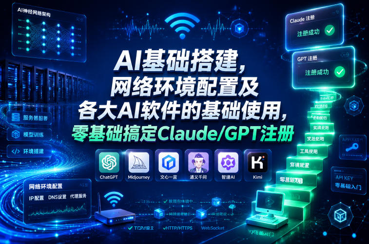 AI基础搭建,网络环境配置及各大AI软件的基础使用,零基础搞定Claude/GPT注册-52项目站