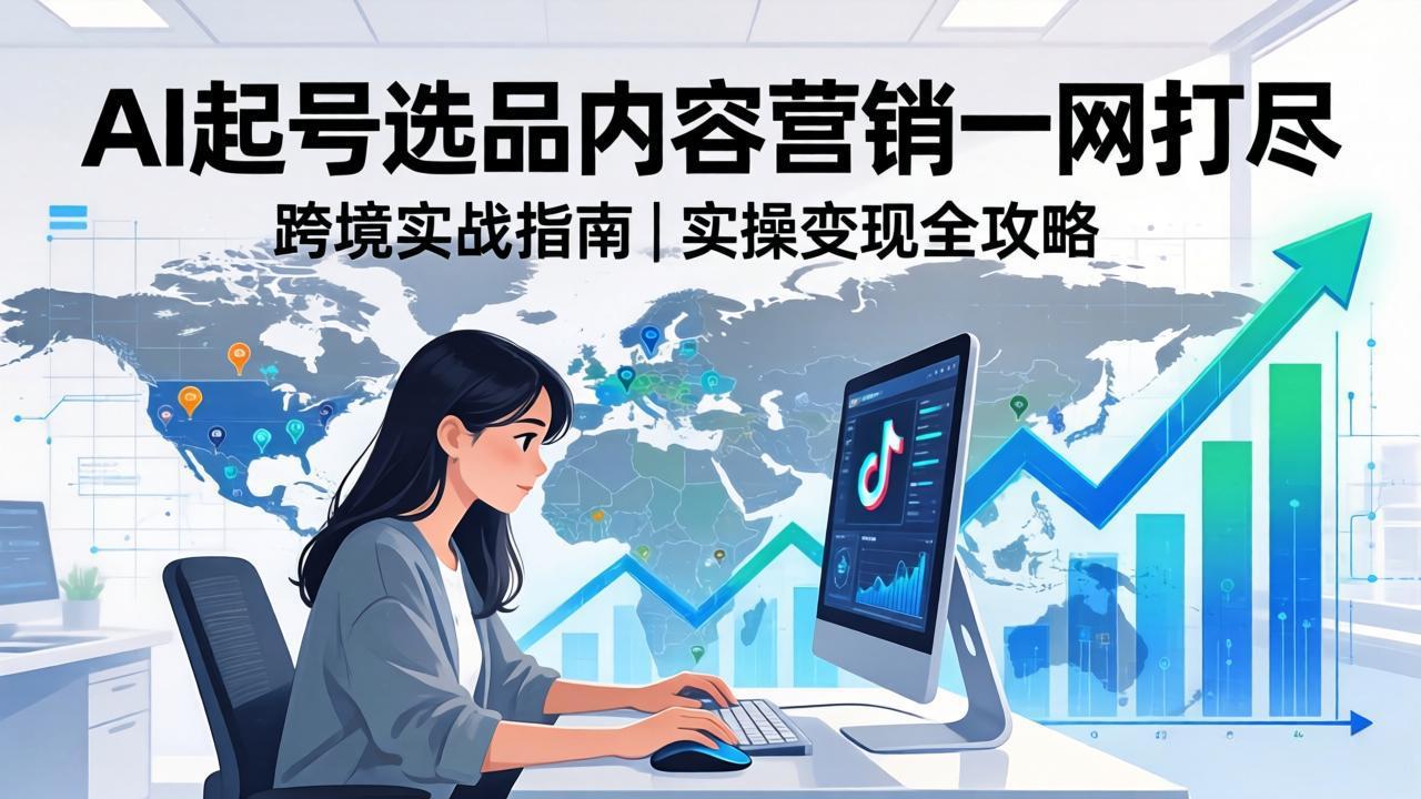2026 TikTok 跨境AI实操：从零基础到变现全流程，AI起号选品内容营销一网打尽-52项目站