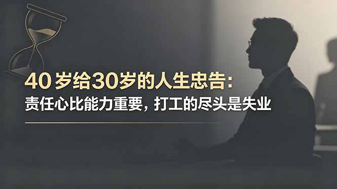 付费文章:40岁给30岁的人生忠告:责任心比能力重要,打工的尽头是失业-52项目站