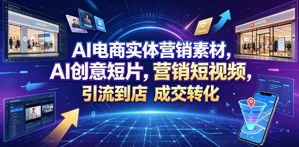 AI电商实体营销素材，AI创意短片，高效打造营销短视频，轻松引流到店，稳定提升门店客流与成交转化-52项目站
