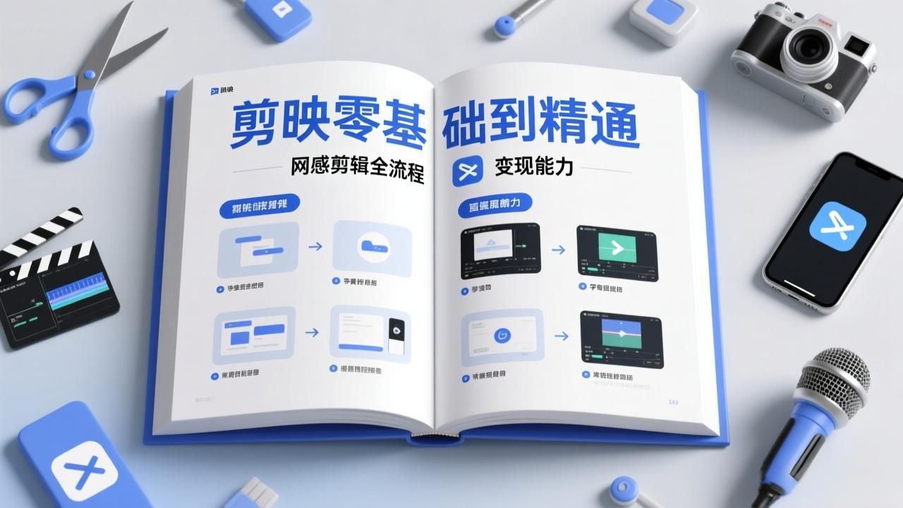剪映零基础也能快速上手,从入门到精通掌握网感剪辑全流程,掌握能直接变现的剪辑能力-52项目站
