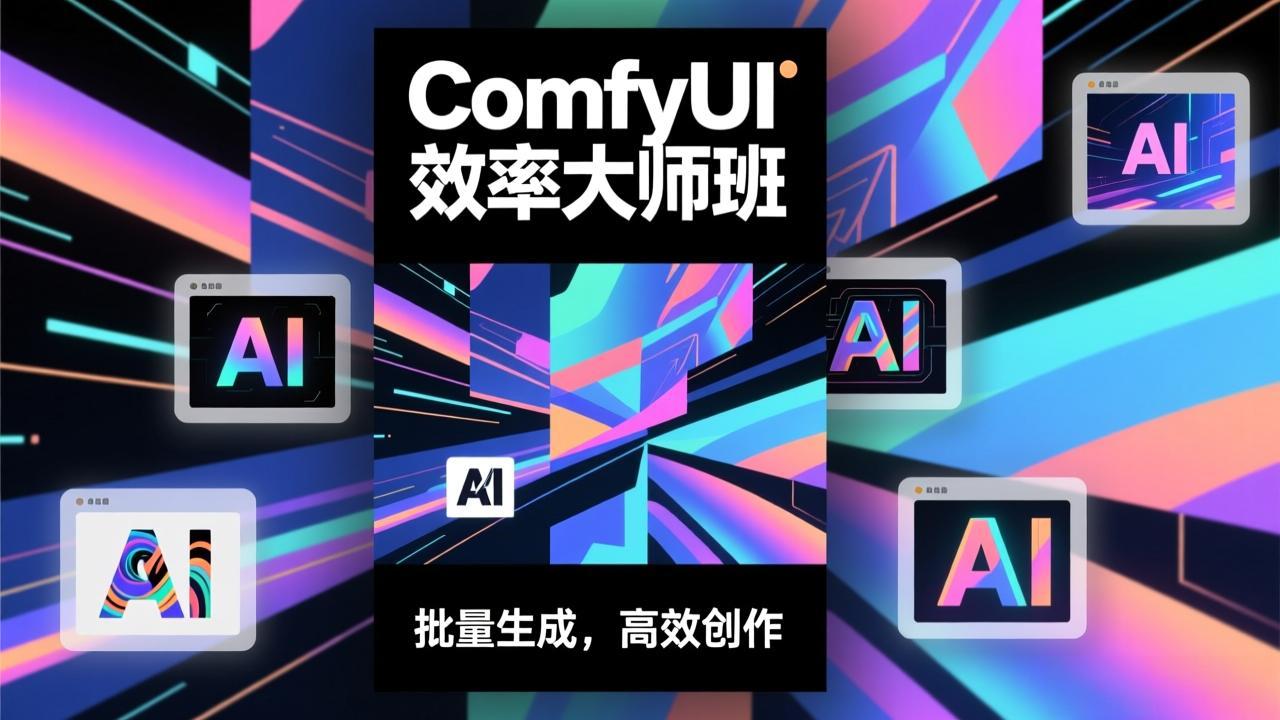ComfyUI效率大师班:工作流搭建,批量生成,将个人AI出图效率提升5-10倍,月接单收入1-3万-52项目站
