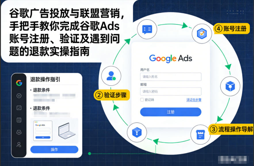 谷歌广告投放与联盟营销，手把手教你完成谷歌Ads账号注册、验证及遇到问题的退款实操指南-52项目站