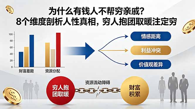 付费文章:为什么有钱人不帮穷亲戚?8个维度剖析人性真相,穷人抱团取暖注定穷-52项目站