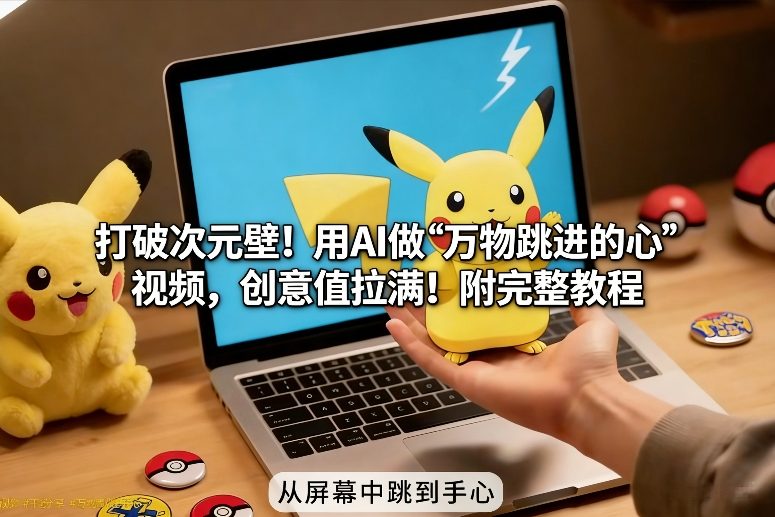 打破次元壁!用AI做【万物跳进手心】视频,创意值拉满!附完整教程-52项目站