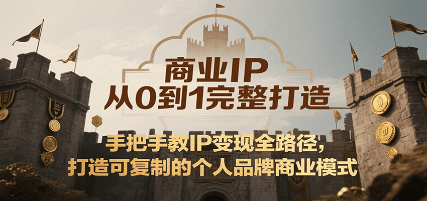 商业IP从0到1完整打造,手把手教IP变现全路径,打造可复制的个人品牌商业模式-52项目站