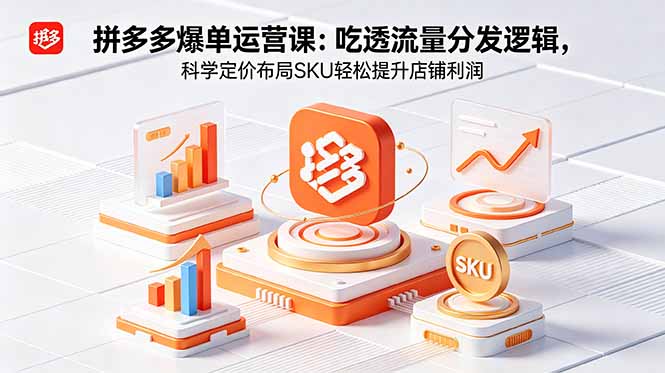 拼多多爆单运营实战课:吃透流量分发逻辑,科学定价布局SKU轻松提升店铺利润-52项目站