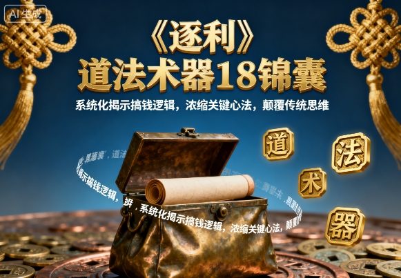 《逐利》道法术器18锦囊，系统化揭示搞钱逻辑，浓缩关键心法，颠覆传统思维(更新)-52项目站