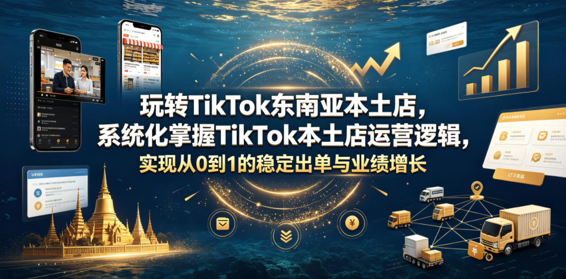 玩转TikTok东南亚本土店，系统化掌握TikTok本土店运营逻辑，实现从0到1的稳定出单与业绩增长-52项目站
