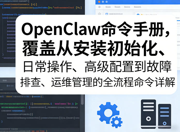 OpenClaw命令手册，覆盖从安装初始化、日常操作、高级配置到故障排查、运维管理的全流程命令详解-52项目站