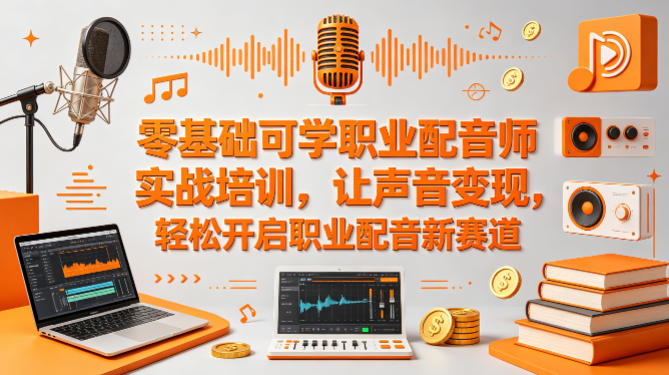 零基础可学职业配音师实战培训，让声音变现，轻松开启职业配音新赛道-52项目站