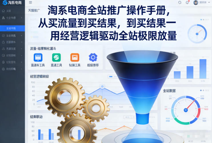 淘系电商全站推广操作手册,从买流量到买结果一用经营逻辑驱动全站极限放量-52项目站