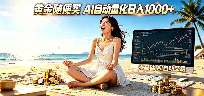 黄金随便买?AI自动外汇量化交易 在家当皇帝 日入1000+-52项目站