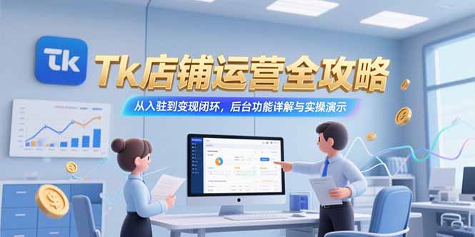 Tk店铺运营全攻略，从入驻到变现闭环，后台功能详解与实操演示-52项目站