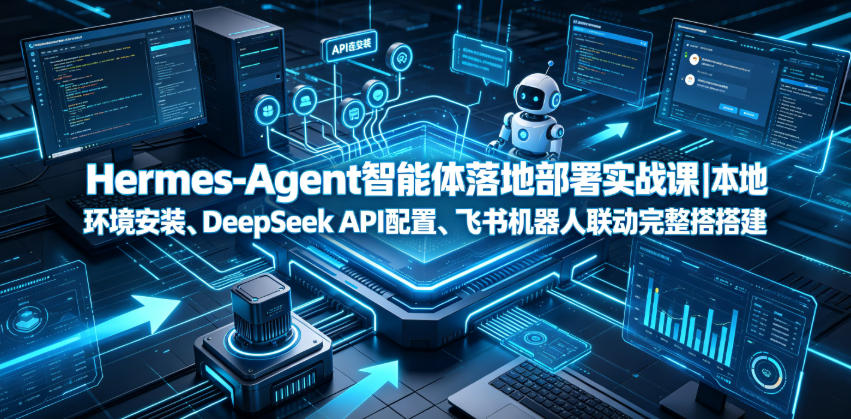 Hermes-Agent智能体落地部署实战课|本地环境安装、DeepSeek API配置、飞书机器人联动完整搭建教程-52项目站