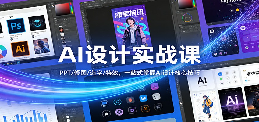 AI设计实战课：PPT/修图/造字/特效，一站式掌握AI设计核心技巧-52项目站