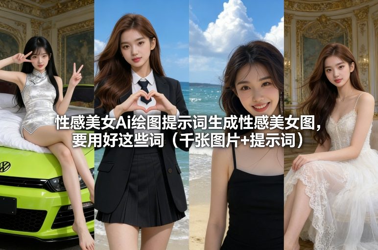 性感美女Ai绘图提示词生成性感美女图，要用好这些词(千张图片+提示词)-52项目站