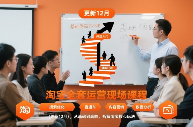 淘宝全套运营现场课程(更新12月)，从基础到高阶，拆解淘宝核心玩法-52项目站